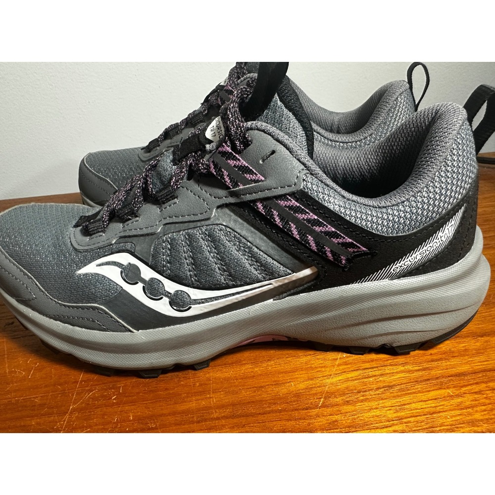 Saucony Excursion TR17 Womens Grey Purple Trail Running Shoes Sneakers S10884-11